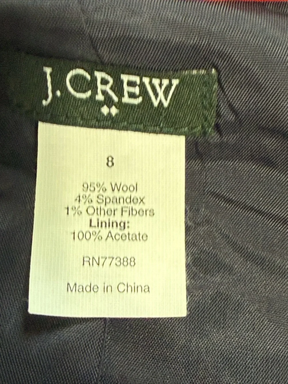 J.Crew Women's Suit Set Navy Blue Pinstripe Wool Blazer (Sz 8) & Pants (Sz 2)